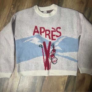 a new day Après Ski Sweater - Red and Light Blue